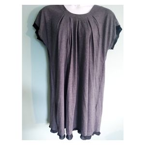 Simply Vera pleated Gray tunic dress chiffon Sz XL